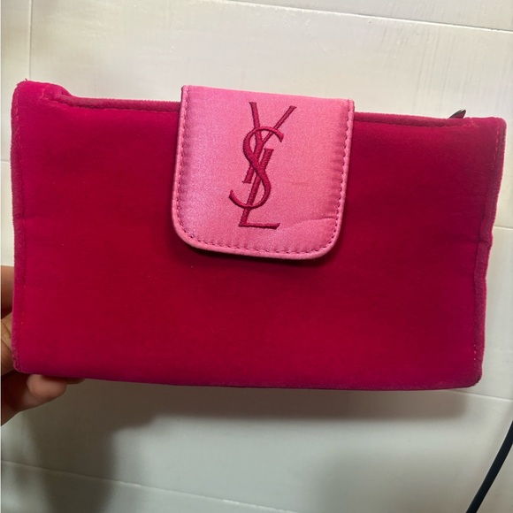 Yves Saint Laurent Handbags - Yves Saint Laurent Fuchsia and Pink Clutch